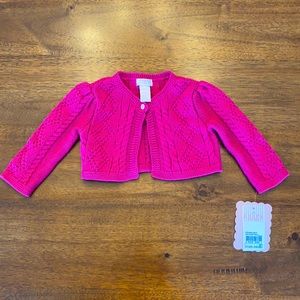 Chaps Infant Girls Knit Shrug Sweater, Size 9M